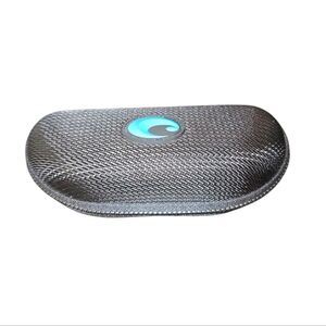 Costa Del Mar Black & Blue Semi-Rigid Clam Shell Zip Around‎ Sunglasses Case